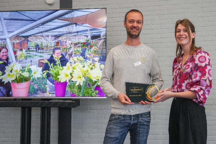 Prijsuitreiking keuring Amaryllis op Keukenhof